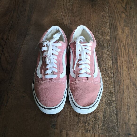 Vans Women's Old Skool Suede/Canvas Sneaker in Cool Rosette/True White 8.5 - Picture 2 of 7